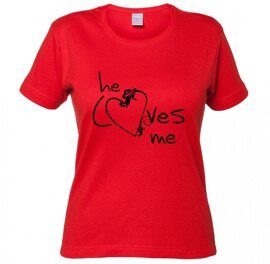 Koszulka damska z nadrukiem - He Loves Me