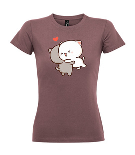 Koszulki z nadrukiem-Cat love jump