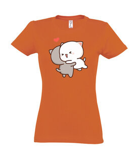 Koszulki z nadrukiem-Cat love jump