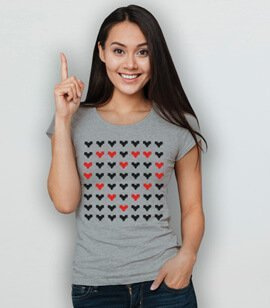 Koszulka damska z nadrukiem- Pixelove