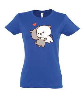 Koszulki z nadrukiem-Cat love jump
