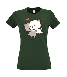 Koszulki z nadrukiem-Cat love jump