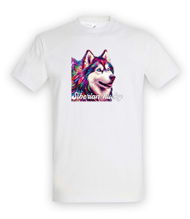 Koszulki z nadrukiem-Siberian husky