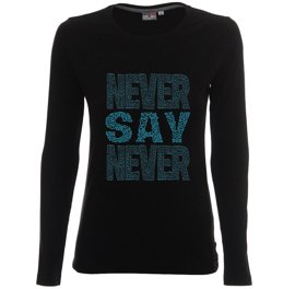 Koszulka damska z nadrukiem - Never Say Never