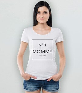 Koszulka damska z nadrukiem - Number 1 Mommy In The World