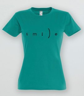 Koszulka damska z nadrukiem - Smile