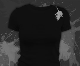 Koszulka damska z nadrukiem - Szczur boczny