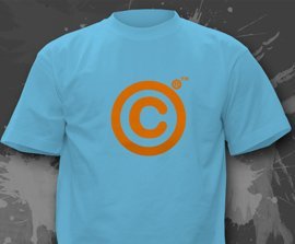 T-shirt z nadrukiem - Copyright Registered Trade Mark