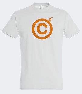 T-shirt z nadrukiem - Copyright Registered Trade Mark