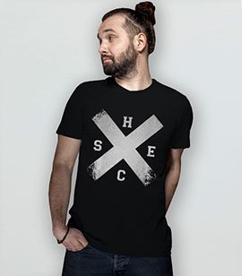 T-shirt z nadrukiem - Hardcore Straight Edge