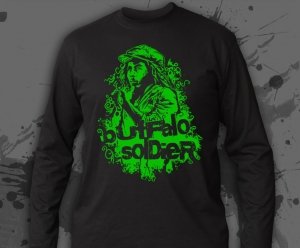 Czarny Longsleeve z nadrukiem - Buffalo Soldier