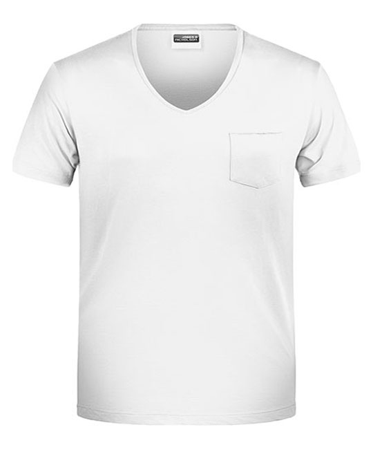 Koszulka Męska V-Neck z kieszonką  - Organic