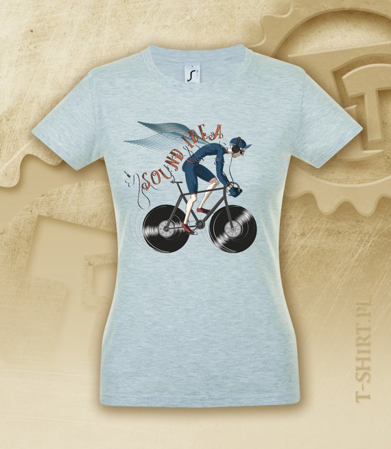 Koszulka damska z nadrukiem - Sound bike