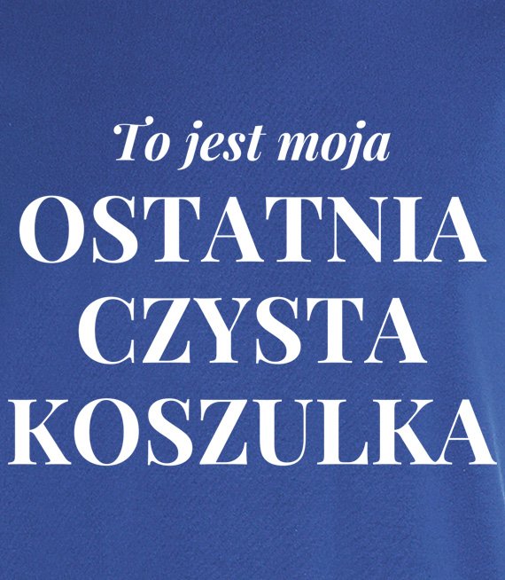 Koszulka męska 3XL-5XL  - To jest moja ostatnia czysta koszulka