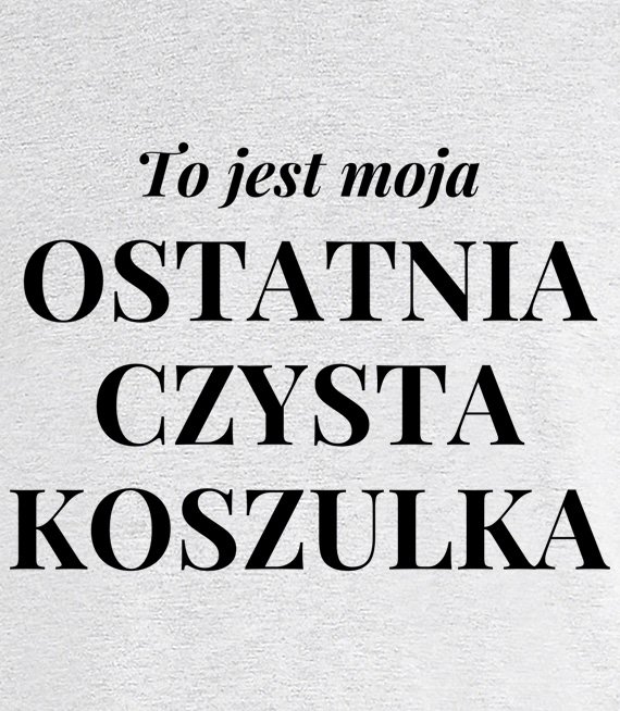 Koszulka męska 3XL-5XL  - To jest moja ostatnia czysta koszulka