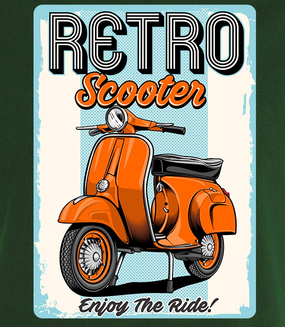 Koszulka męska - RETRO SCOOTER ..enjoy the ride !