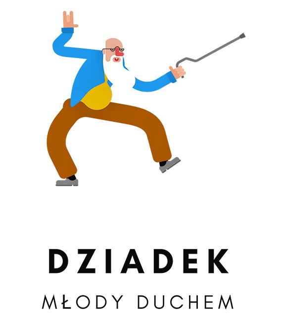 Koszulka z nadrukiem  - Dziadek młody 