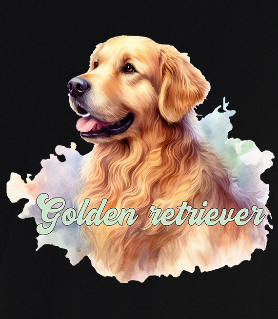 Koszulki z nadrukiem-Golden retriver