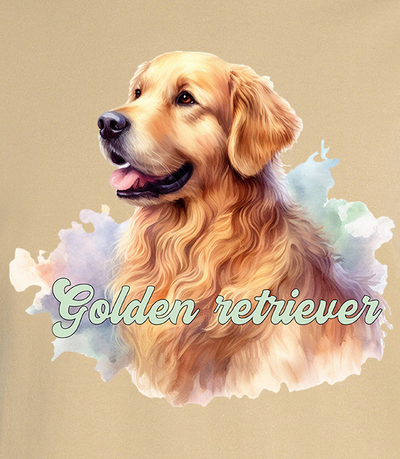 Koszulki z nadrukiem-Golden retriver