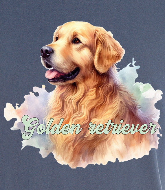 Koszulki z nadrukiem-Golden retriver