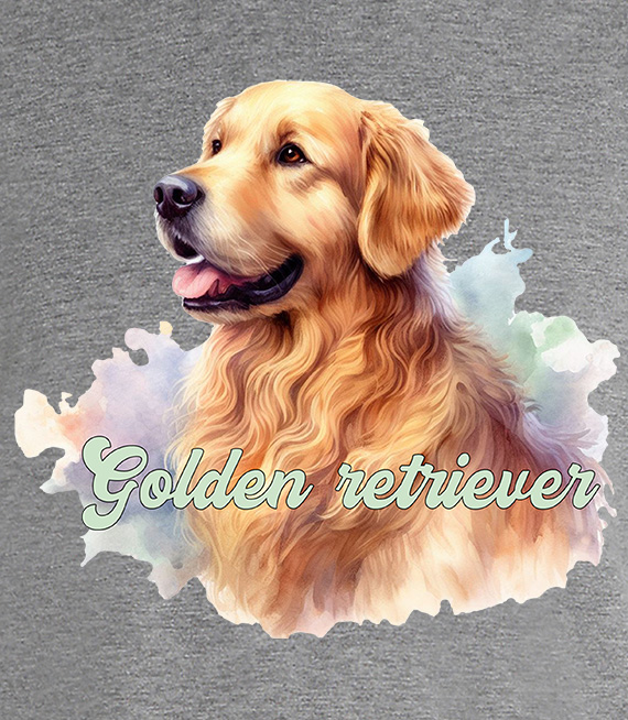 Koszulki z nadrukiem-Golden retriver