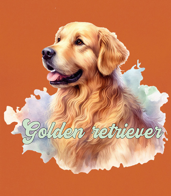 Koszulki z nadrukiem  - Golden retriver