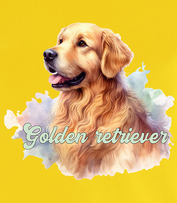 Koszulki z nadrukiem  - Golden retriver