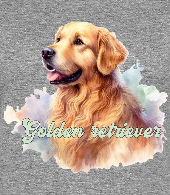 Koszulki z nadrukiem  - Golden retriver