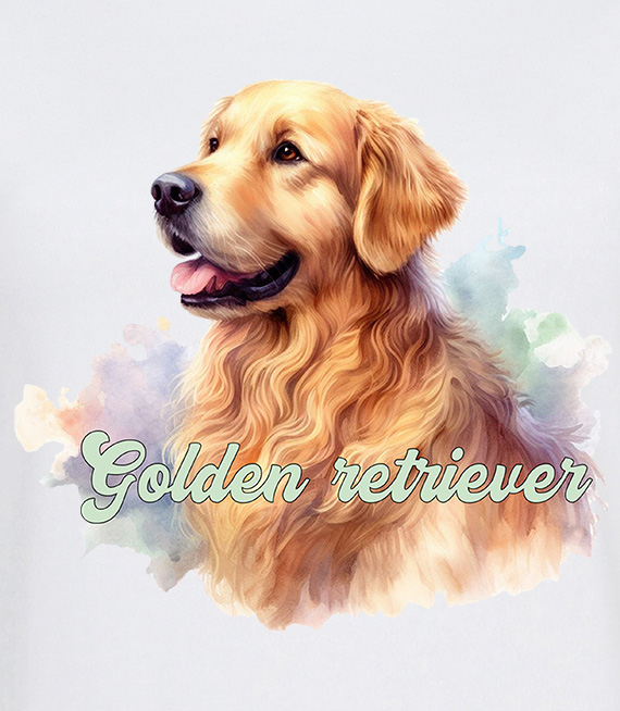 Koszulki z nadrukiem  - Golden retriver