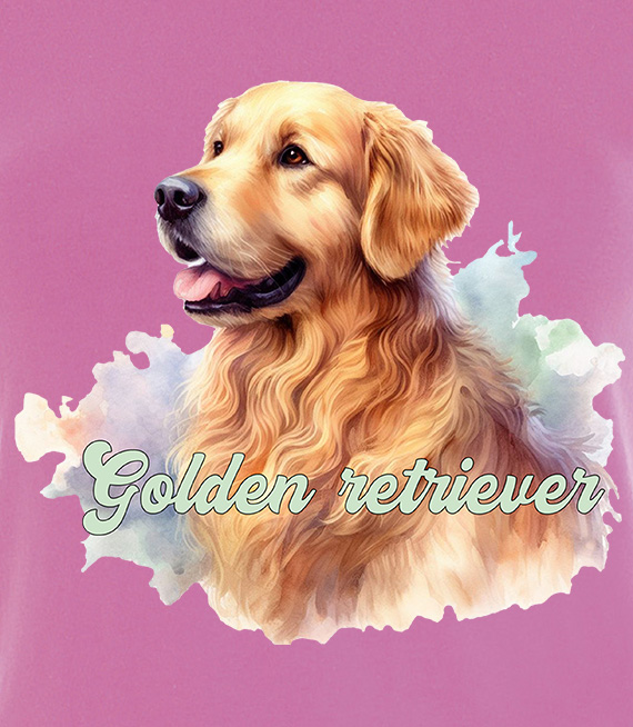 Koszulki z nadrukiem  - Golden retriver