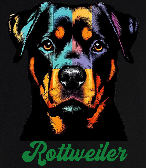 Koszulki z nadrukiem-Rottweiler