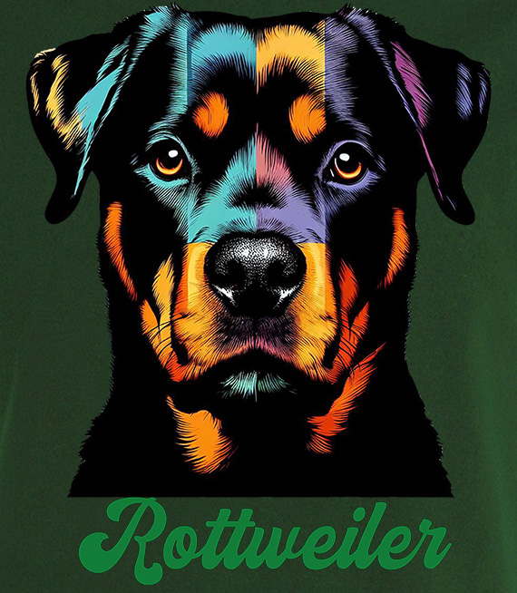 Koszulki z nadrukiem-Rottweiler