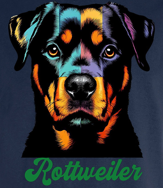 Koszulki z nadrukiem-Rottweiler