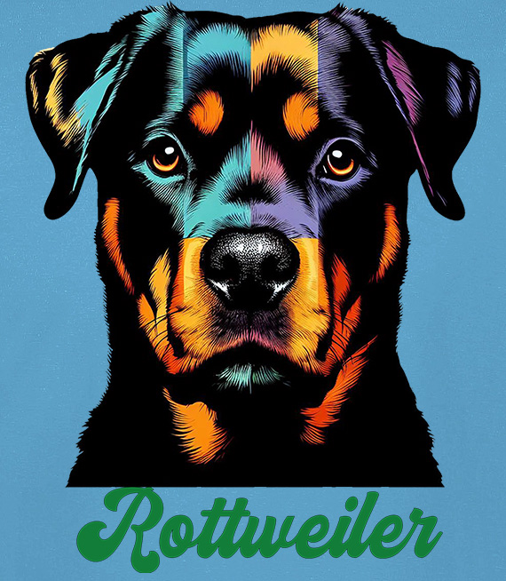 Koszulki z nadrukiem-Rottweiler