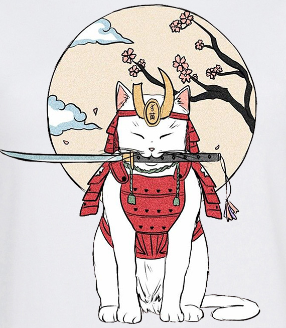 Koszulki z nadrukiem-Samurai