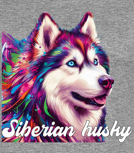 Koszulki z nadrukiem  - Siberian husky