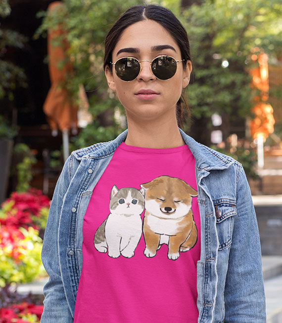 Koszulki z nadrukiem-cat&dog