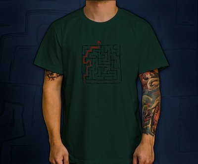 T-shirt z nadrukiem - FUCK THE SYSTEM 4 (Labirynt)