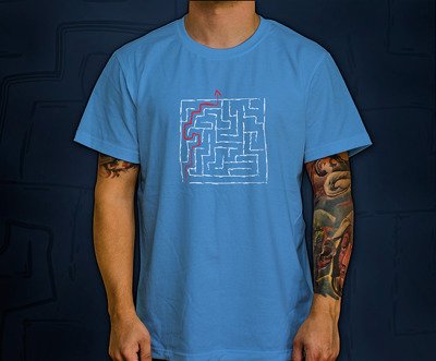 T-shirt z nadrukiem - FUCK THE SYSTEM 4 (Labirynt)  3XL-5XL