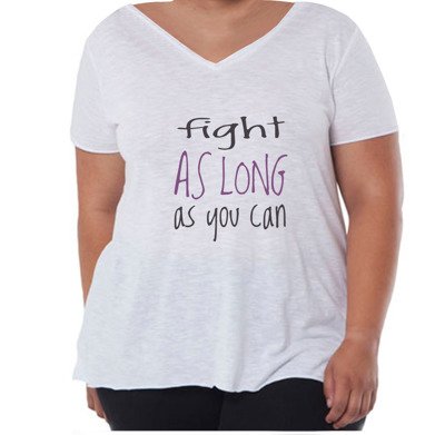 T-shirt z nadrukiem - Fight As Long As You Can (rozm. 44-52)
