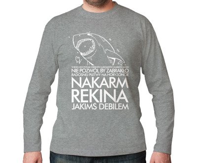T-shirt z nadrukiem - Nakarm Rekina Jakimś Debilem 