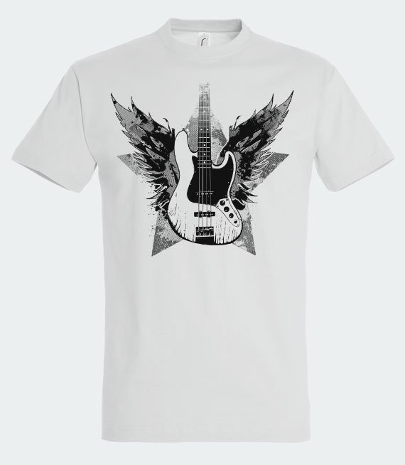 T-shirt z nadrukiem - ROCK AND ROLL (gitara basowa)