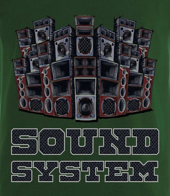 T-shirt z nadrukiem - Sound System 3xl-5xl 