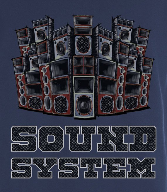 T-shirt z nadrukiem - Sound System 3xl-5xl 