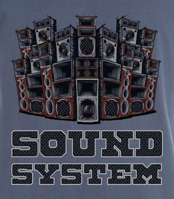 T-shirt z nadrukiem - Sound System 3xl-5xl 