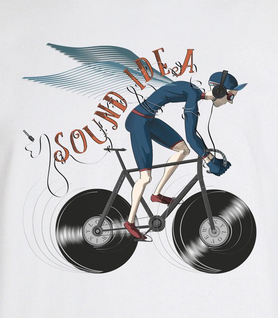 T-shirt z nadrukiem -  Sound bike