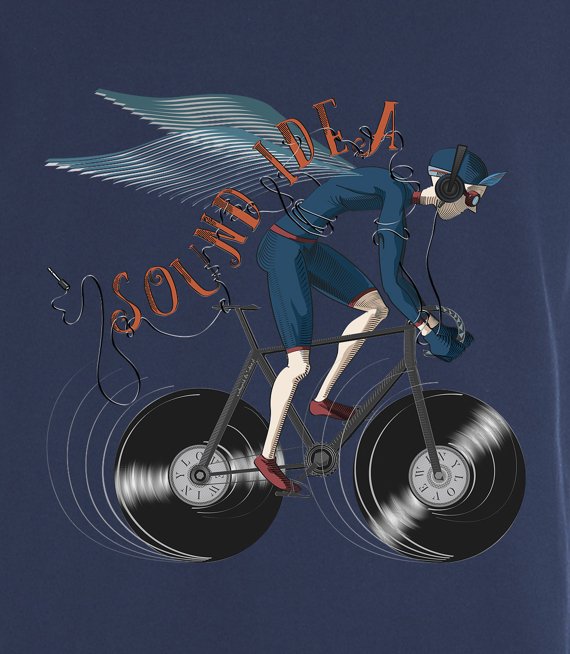 T-shirt z nadrukiem -  Sound bike.