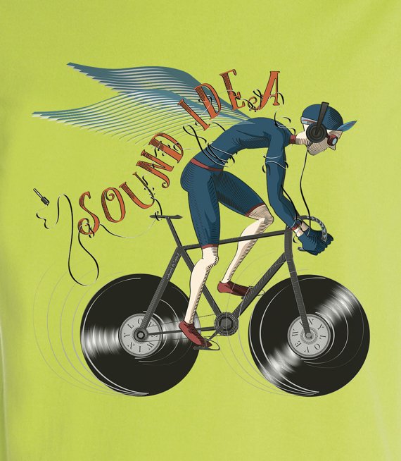 T-shirt z nadrukiem -  Sound bike.