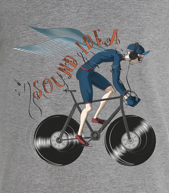 T-shirt z nadrukiem -  Sound bike.