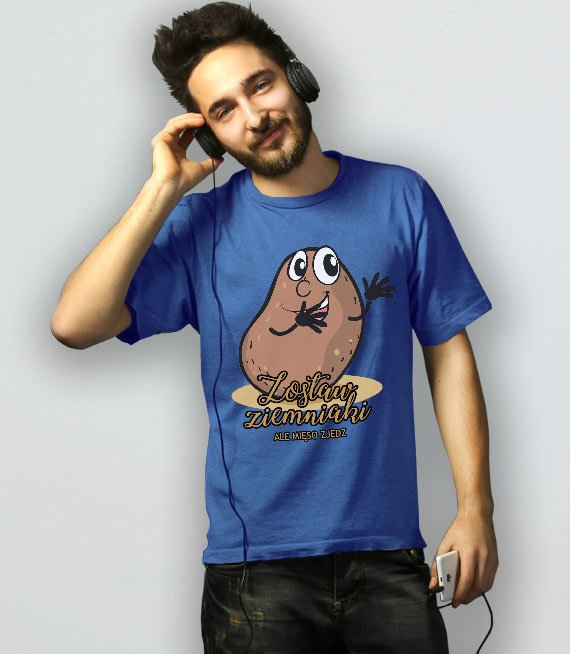 T-shirt z nadrukiem - Zostaw Ziemniaki